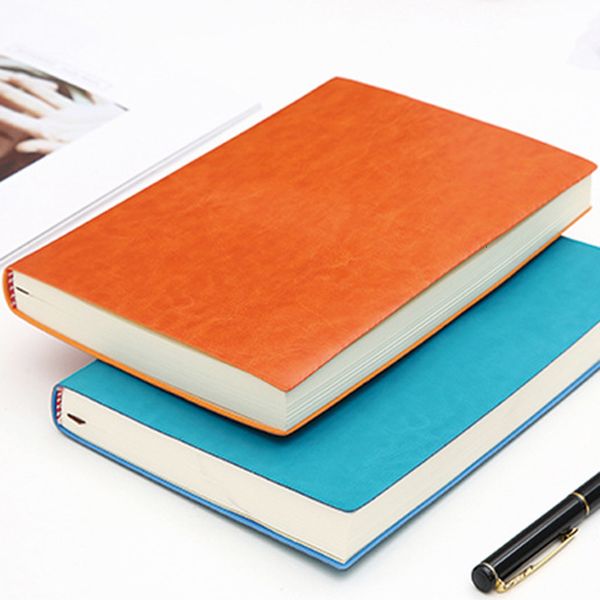 Notepads Soft Cover A5 B5 Notebook 5 Colors Large Business Diary Leather Soft Copy Journal School Office Meeting Record Notepad Handbook 230
