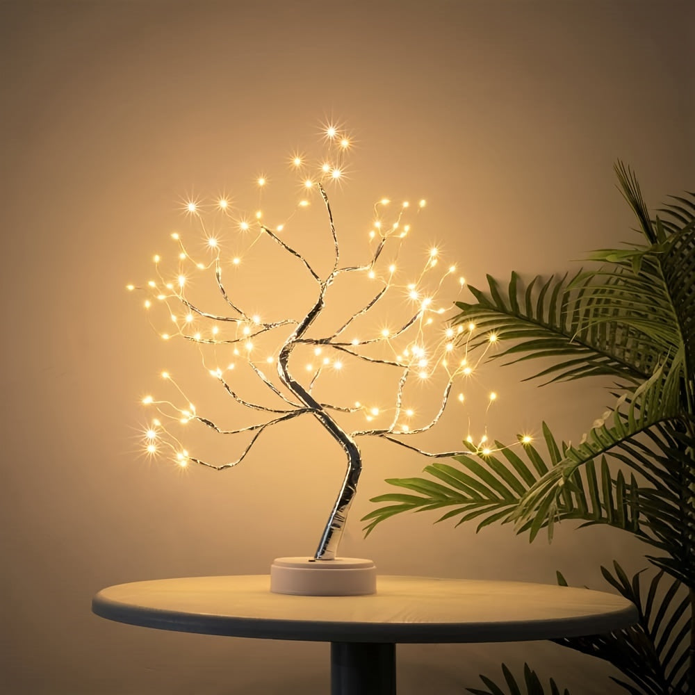 TEMU Tabletop Tree Light 108 Led Fairy Light Tree 20 Inches Lamp 6 Hrs Timer Battery-usb Operated 8 Lighting For Home Birthday Party Decor