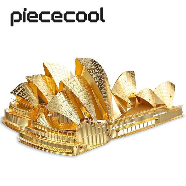 3D Puzzles Piececool 3D Puzzle Metal Sydney Opera House DIY Toys Model Building Kits Jigsaw for Adult Y25011288MX