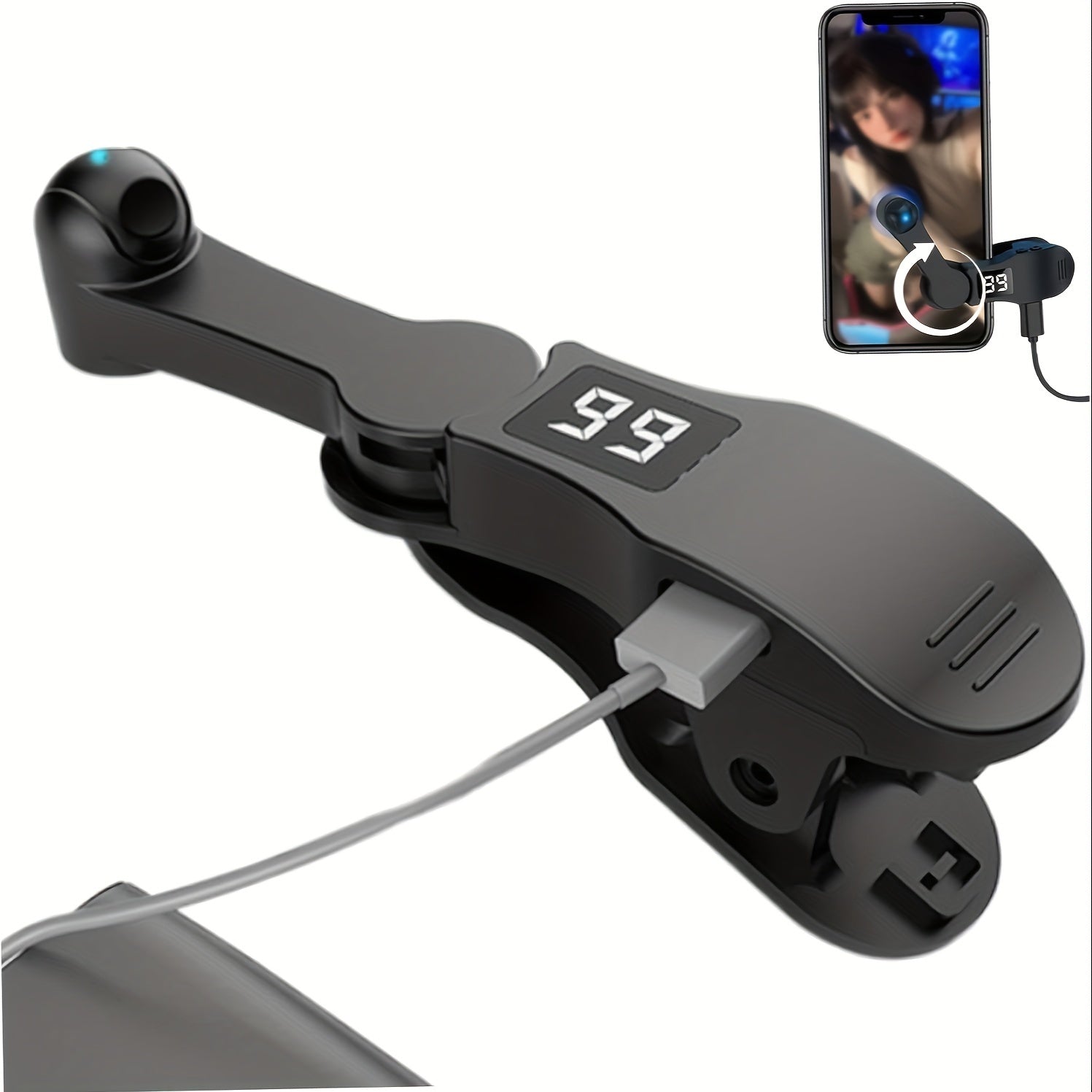 TEMU Screen Auto Clicker Tapper For Smart Phone Apps Video Live Streaming Gadget Simulation Finger Continuous Click For Games, Live Broadcasts ,