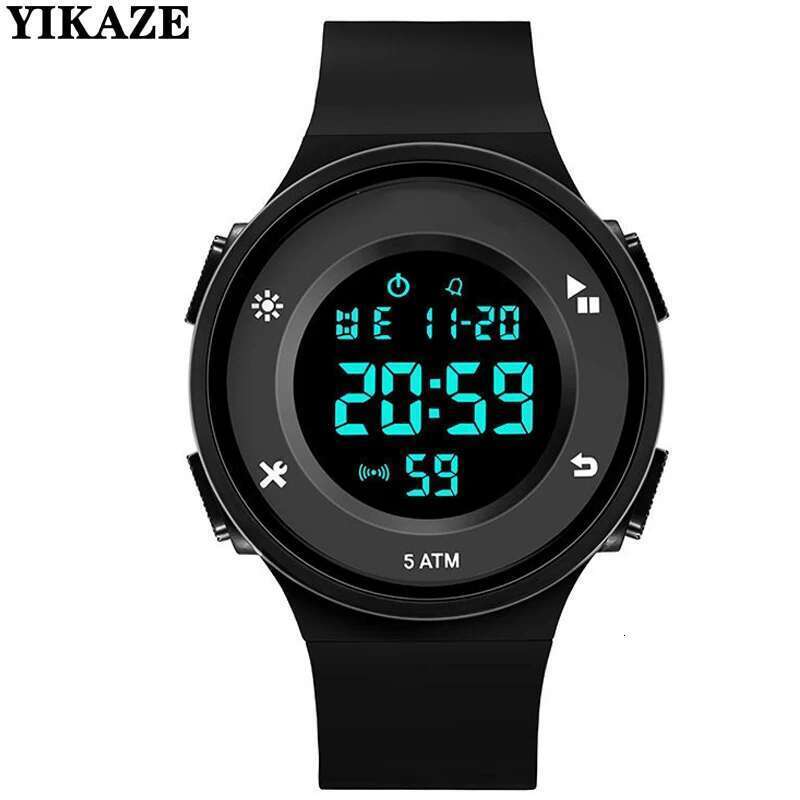 Men&#039;s Sport Watch Round Dial LED Digital Watches Luminous Waterproof Multifunction Clock Outdoor Military Wristwatch for men