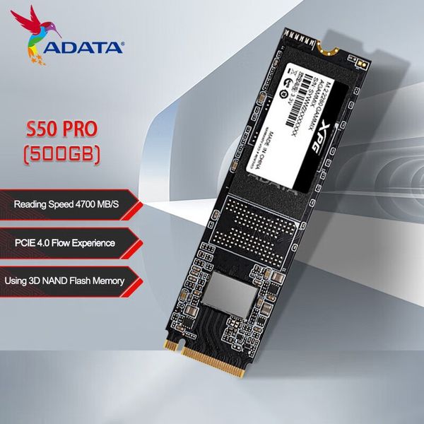 ADATA XPG GAMMIX S50 Pro NVME PCIe Gen4.0 M.2 500GB-1000GB Internal Solid State Drive ADATA SSD for PC and Laptops Storage
