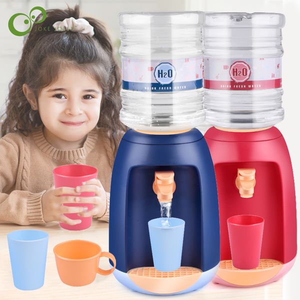 Kitchens Play Food Montessori Educational Toys Pretend Water Dispenser Mini Drinking Fountain for Children Simulation Device For Kids 221123