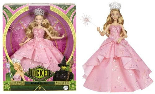 Mattel Collectible - Universal Pictures’ Wicked Deluxe Glinda Fashion Doll & Accessories, with Braided Hair & Posability