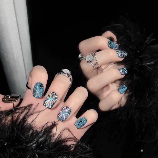 Nail Art New Autumn And Winter Handmade Wearable Nails Cat Eyes Nail Patches Fake Detachable Hmade Fashion Accessories s
