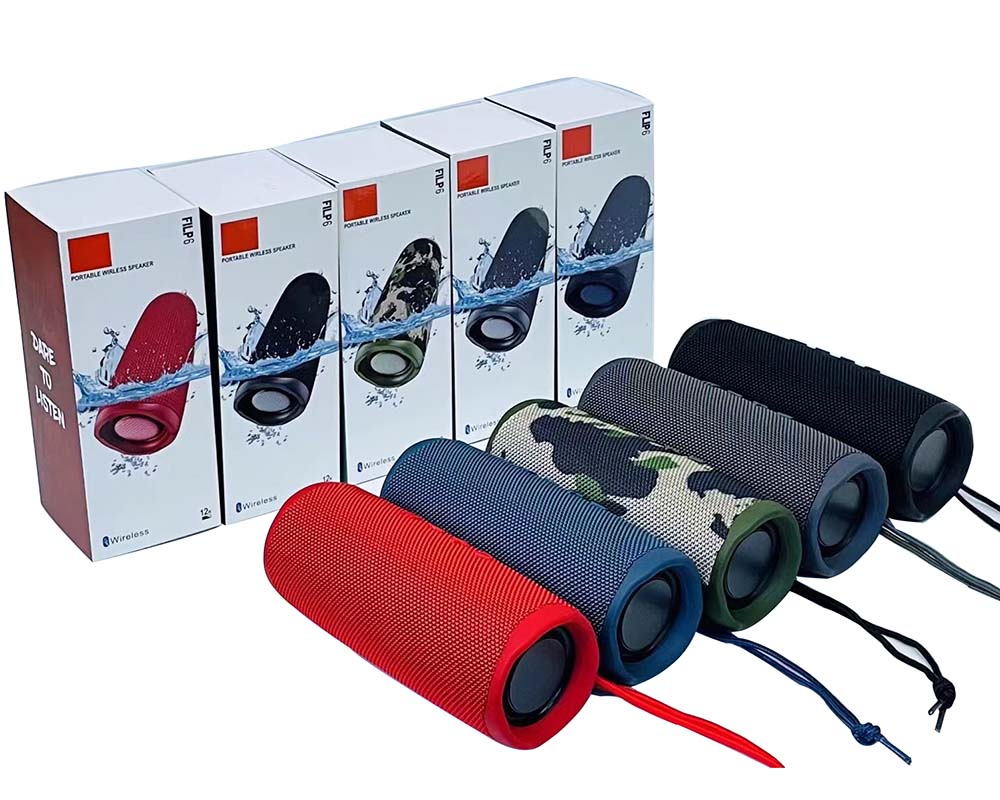 FLIP 6 Wireless Bluetooth Speaker Mini IPX7 FLIP6 Waterproof Portable Speakers Outdoor Stereo Bass Music Track Independent TF Card 5 Local Warehouse