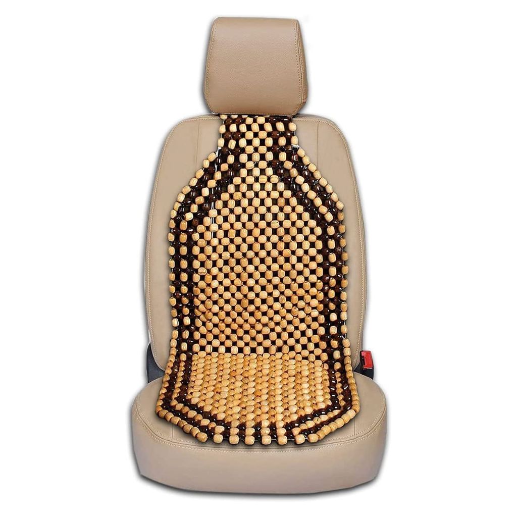 Zone Tech® Wood Beaded Car Seat Cover - 1-Pack