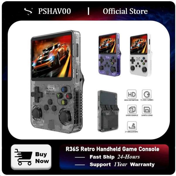 R36S Retro 128G handheld game console Linux system 3.5-inch IPS screen portable pocket video player 64GB 128GB games X241121