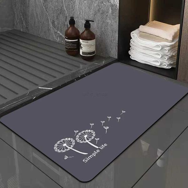 Bath Mat Non-slip Bathroom Rug Diatomite Mats Absorbent Bathroom Carpet Bathtub Drying Rugs Shower Room Entrance DoormatXJ240807