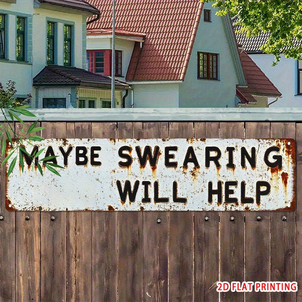 TEMU 1pc, Vintage Aluminum Sign, Victorian , Funny Sign, Retro Metal Sign, Durable Tough, Craft Decoration, The Perfect And Ideal Gift, Wall Decor,