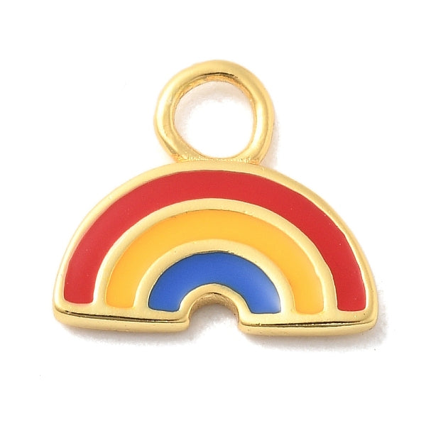 925 Sterling Silber bunte Emaille Charms