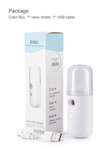 Humidifiers 30ml Portable Rechargeable Small Wireless Nano Personal Face Sprayer Cool Mist Maker Fogger Humidifiers CL250104