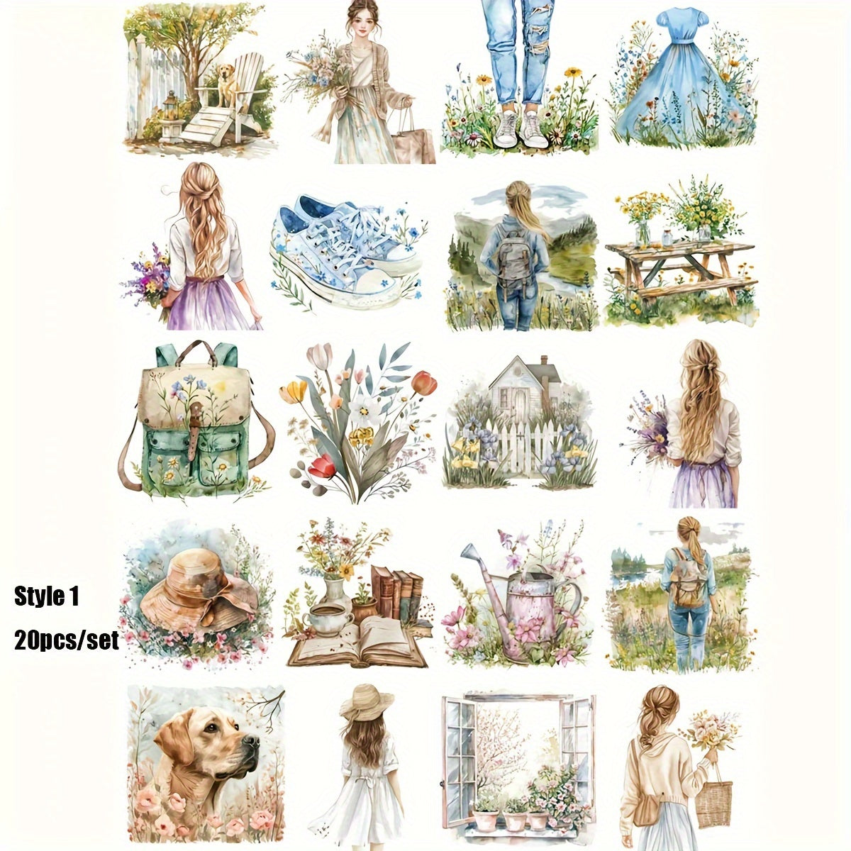 TEMU Themed Sticker Pack, Paper Stickers With Glitter, Self-adhesive Decorative Striped Stickers For Scrapbooking, Journals, Diy Crafts, Irregular