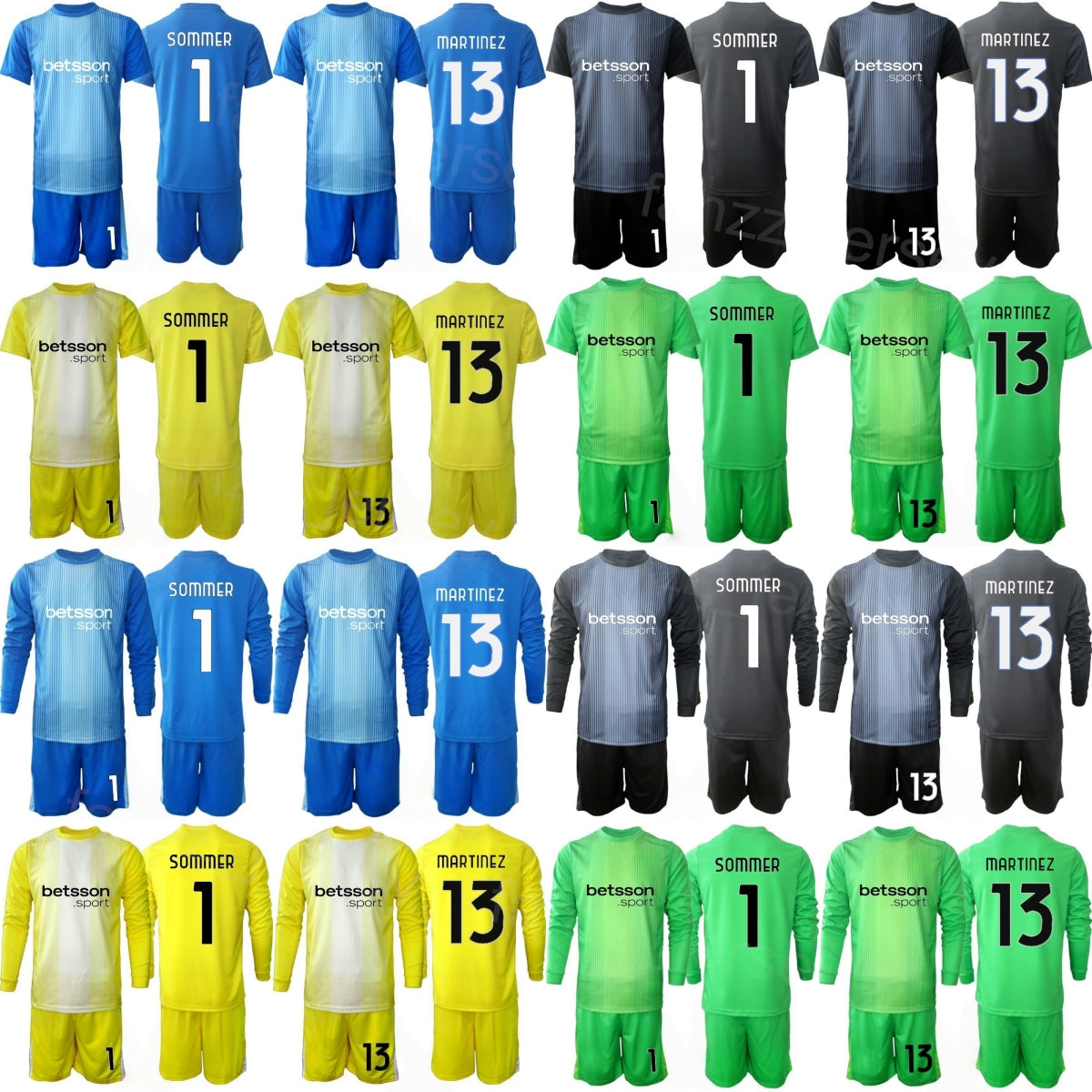 Club 2025 26 Mens 1 Yann Sommer Goalkeeper Jersey GK Set Youth Long Short Sleeve 13 Josep Martinez 1 Samir Handanovic 12 Julio Cesar Football Shirt