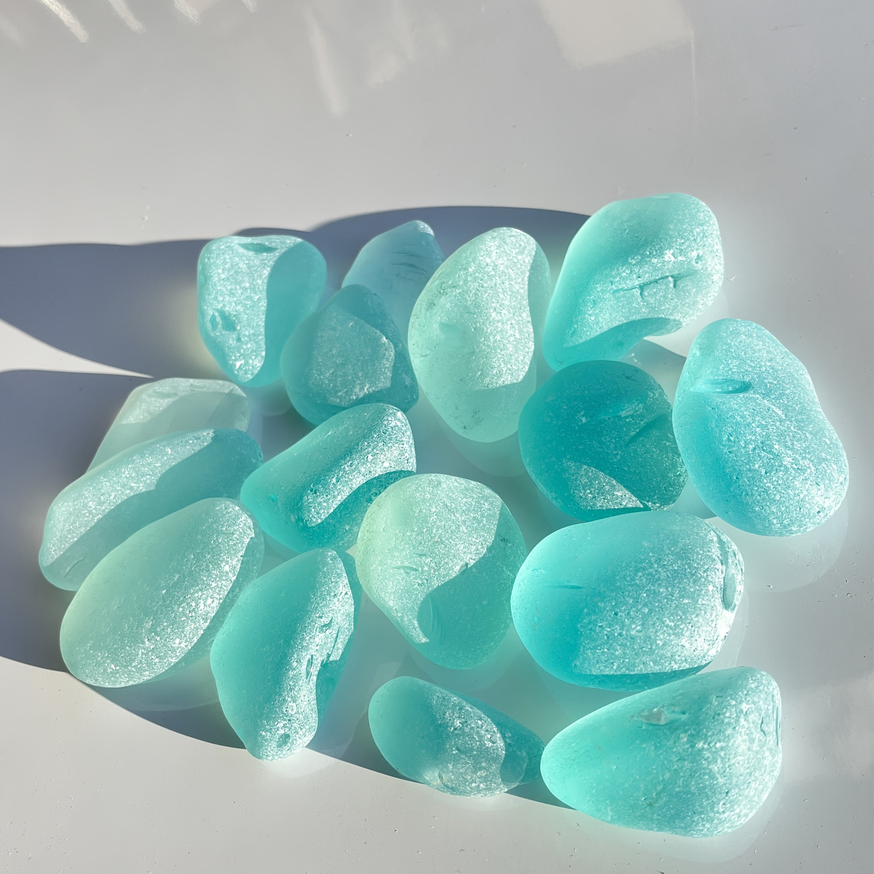 TEMU 14.46oz Mixed Glass Stones - 20g Beads, Frosted Pebbles For Vases, Aquariums & Diy Crafts, Home Decor Accents