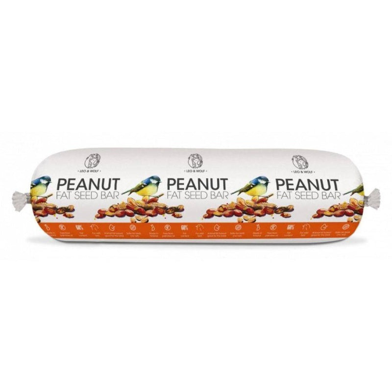 Leo and Wolf Wild Bird Food Peanut Fat Seed Bar - 600g