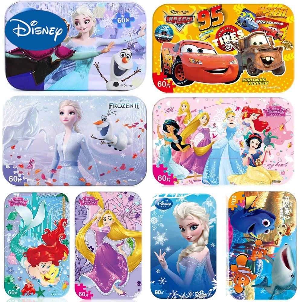 Disney Princess frozen puzzle car Snow White 60piece Puzzle Toy Childrens Wooden Puzzle Educational Toys For Children H251014