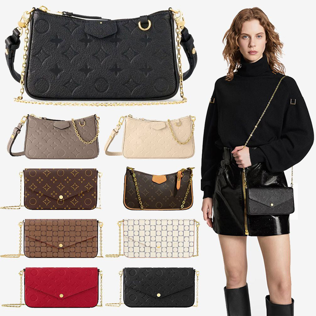 Designer Shoulder Women Crossbody Purse Lady Easy Pouch on Strap Letters Old Leather Louiseliness Vuittonliness Handbag Envelope Half Moon Louieslin