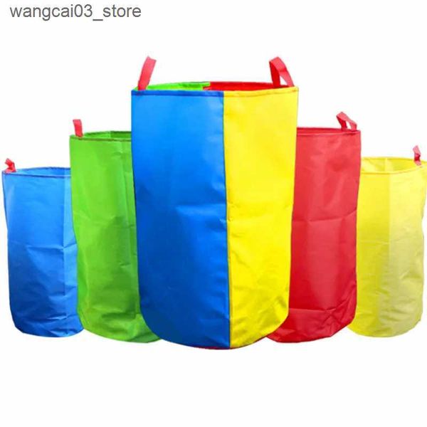 Sports Toys Sack Racing Jumping Bag Outdoor Games Kindergarten Child Fun Sport Yard Toy for Family Birthday Party Game for Field Day BBQ L24