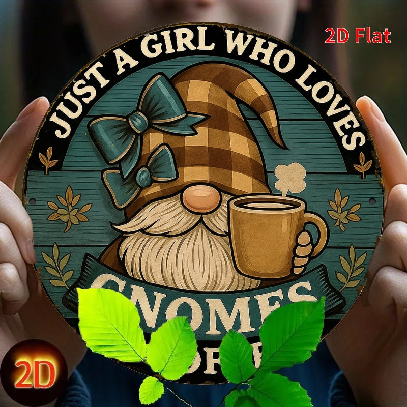 TEMU 2d Flat, 1pc, 2d Flat Printing Sign, Love Dwarf Coffee 8x8 Inch Iron Wall Decoration Sign, Suitable For Home, Garage And Other Decorations- Fun