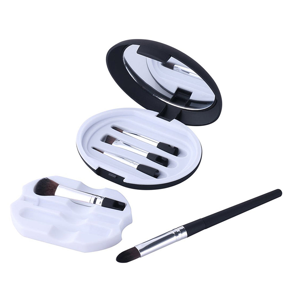 7-Piece Mini Makeup Brush Kit - Black