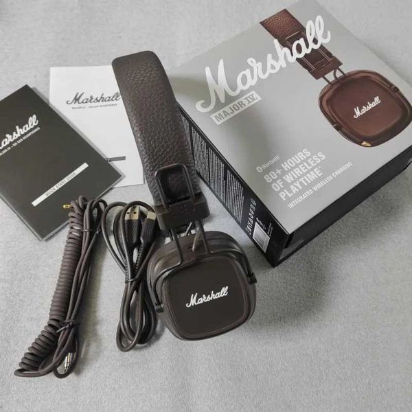 Headsets Marshall Major IV 4 Bluetooth earphones wireless earphones with foldable design-80 hour gaming earphones with microphone J240508