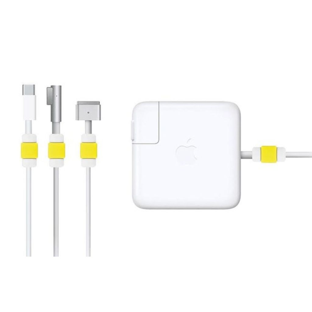 Cable Protectors for Apple MacBook Chargers (6-Pack) - Yellow