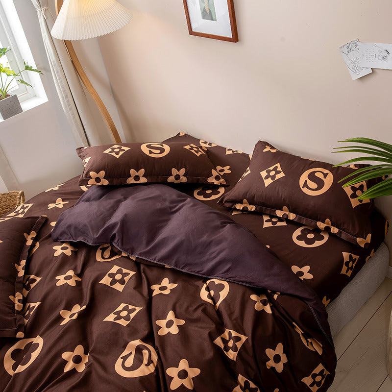 K3220 Four-Piece Simple Dormitory Sheet Three-Piece Bedding Set Bed Bag Taiwan