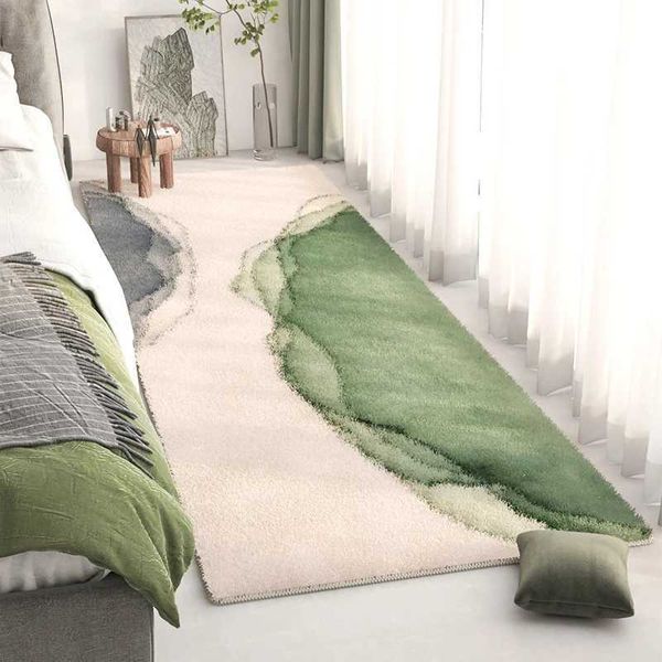 Long Bedside Rugs for Bedroom Decor Fluffy Carpets Non-slip Area Rug Bed Room Decoration Teenager Plush Carpet Thicken Floor MatXJ241101