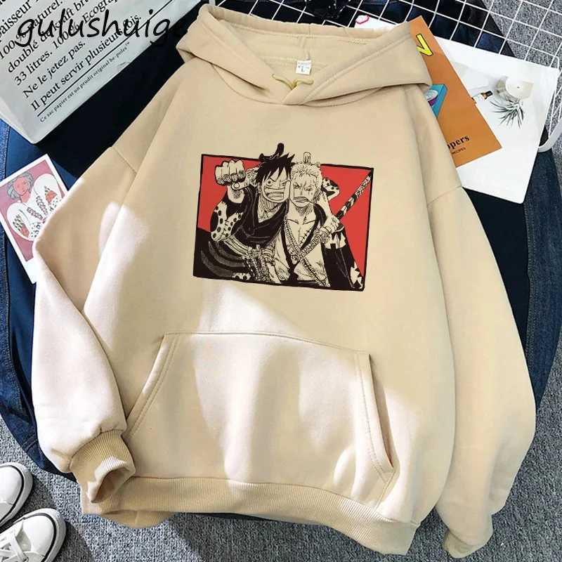 One piece gear 5-hoodie Roronoa Zoro womens funny cartoon Luffy sweatshirt Ullsang Japanese anime 90s graphic sweatshirt W240921