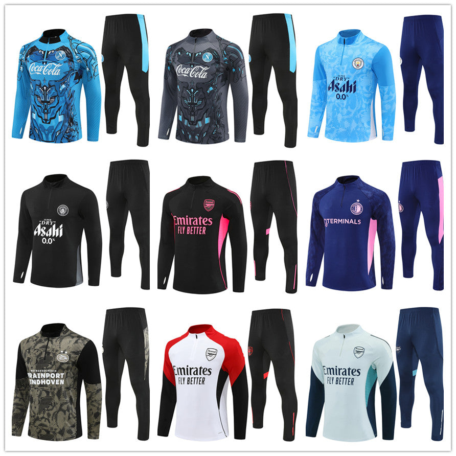 football training tracksuit uniforms club top Qualitt team 25 26 men kids long sleeved Football sportswear jacket jogging set