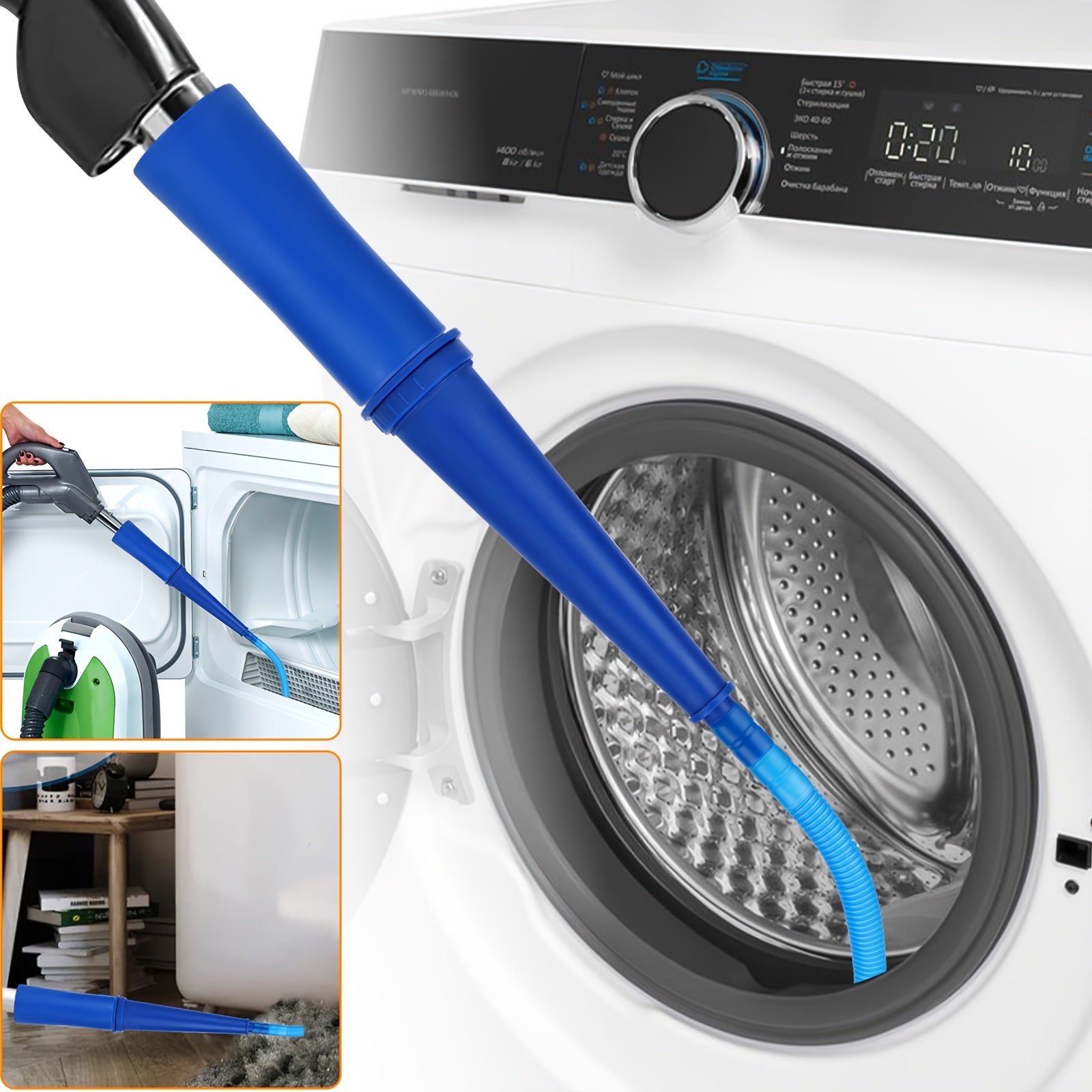 TEMU 1set Dryer Vent Cleaner Kit, Deep Cleaning, Removes Lint With Power Washer And Vacuum Hose Attachment