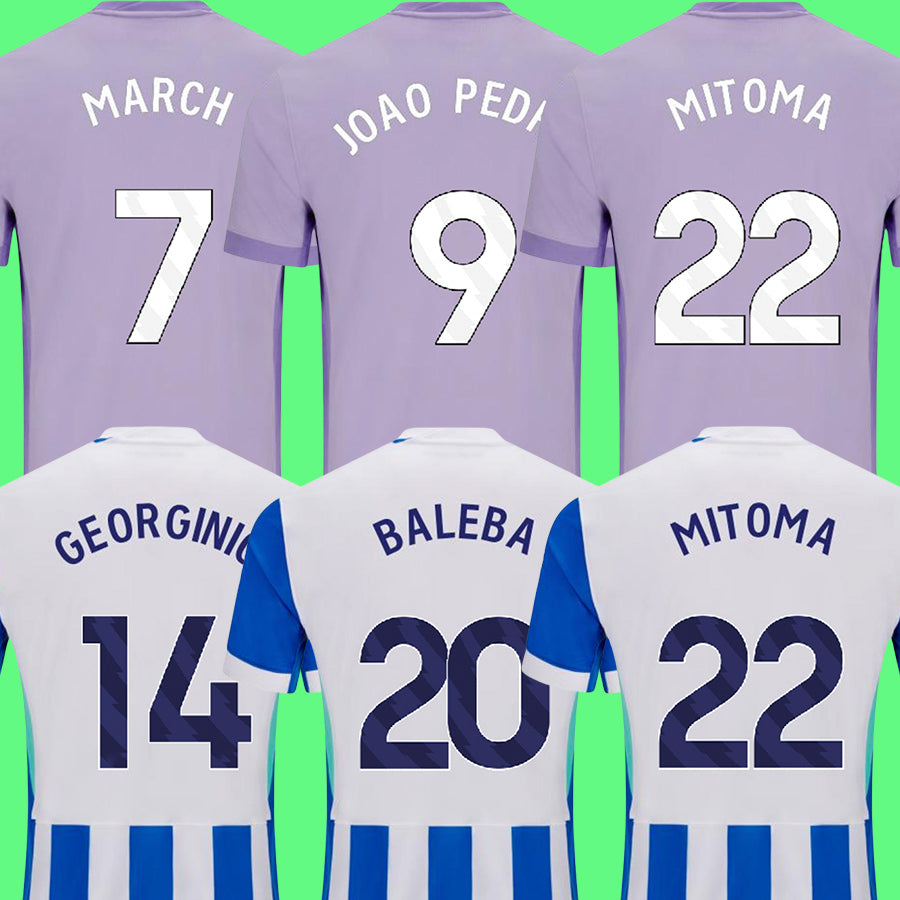 25 26 MARCH MITOMA BHAFC Brightons soccer jerseys 2025 2026 JOAO PEDRO Seagulls football shirts ENCISO CAICEDO ESTUPINAN FERGUSON WEBSTER Men kids k