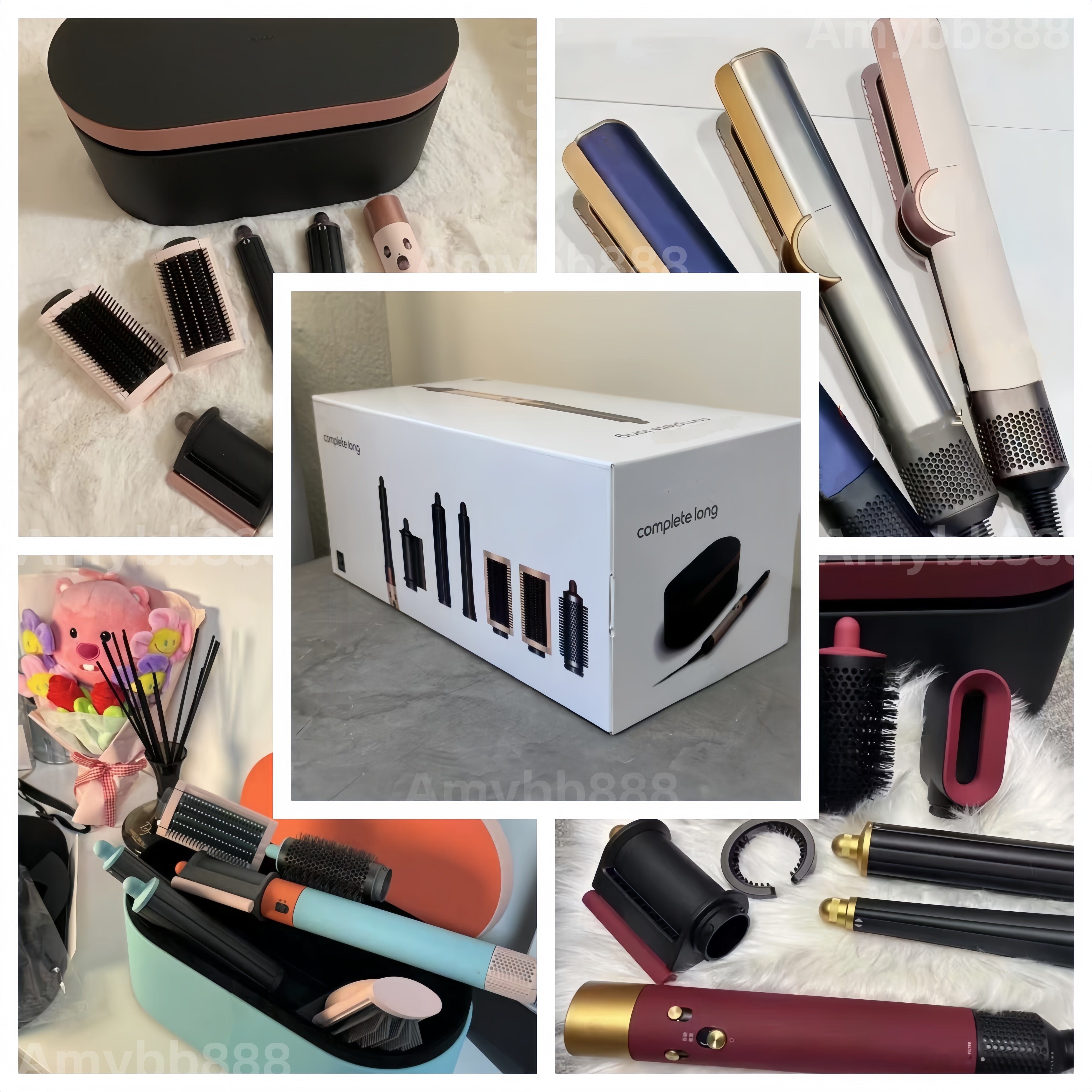 Professional 7-in-1 Multi-Functional Silent Ionic Curling Iron & Electric Hair Dryer Set - Quick Heat Up, Scald Protection for Both Salons and Homes