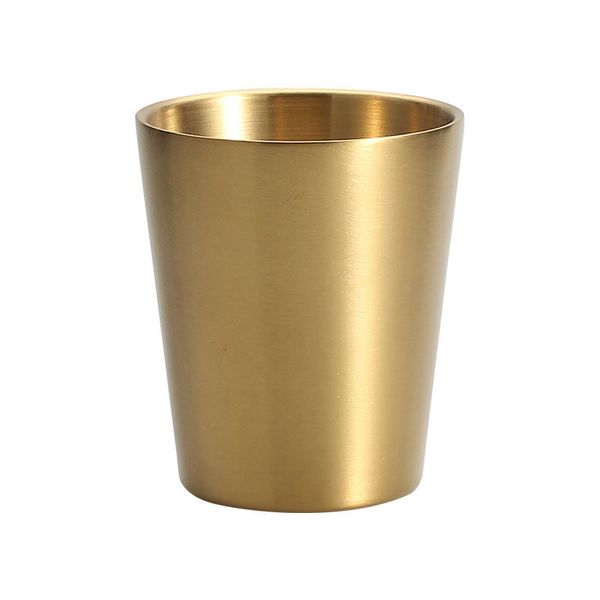 9oz Durable Stainless Steel Cups Metal Coffee Beer Cups Double Layer Tumbler Chilling Beer Glasses Travel Outdoor Camping W0056