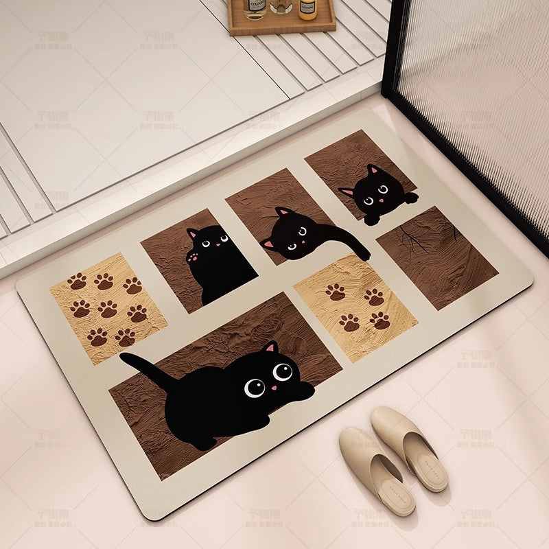 Bathroom Floor Mats Bathroom Non-slip Absorbent Toilet Strong Door Toilet Quick-drying Foot Mats Carpet Bathroom