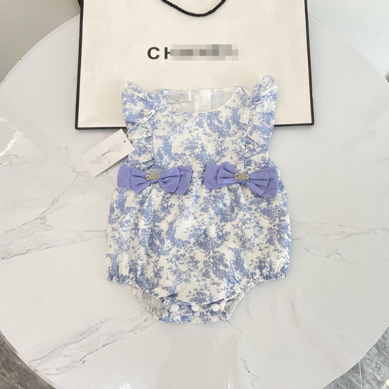 Designers Rompers Kids Designer New Baby Bow Small Floral jumpsuit Knock Cute Outing Climbing Year Old Doll Clothes