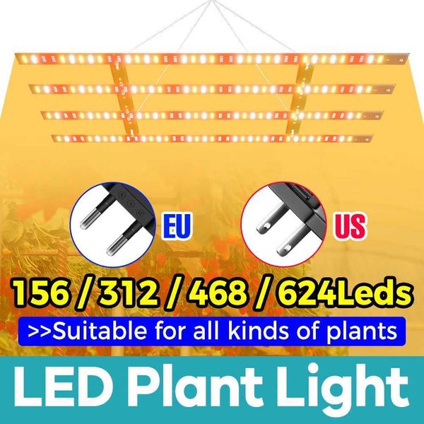 624Leds Full Spectrum Plant Growth Fill Light Quantum Board Sunlight 100-277V Greenhouse Tent Hydroponic Fruits Cultivation Lamp Y240816