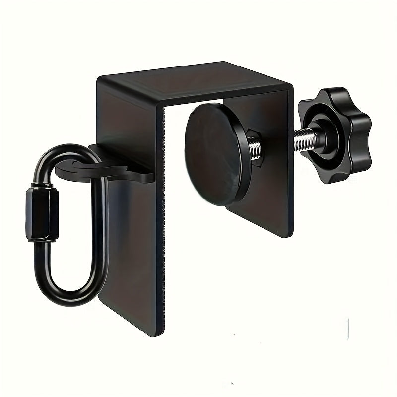TEMU 1pc Universal Iron Door Anchor For , Adjustable Fitness Equipment, Black