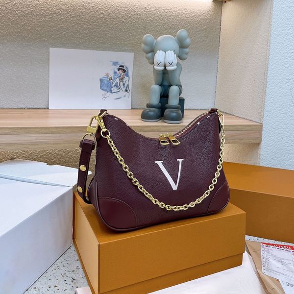 top high quality Designer bags Underarm handbags Women Shoulder Bag leather Soft Half-moon ladies Baguette Purse Chain Strap Tote bag Croiss