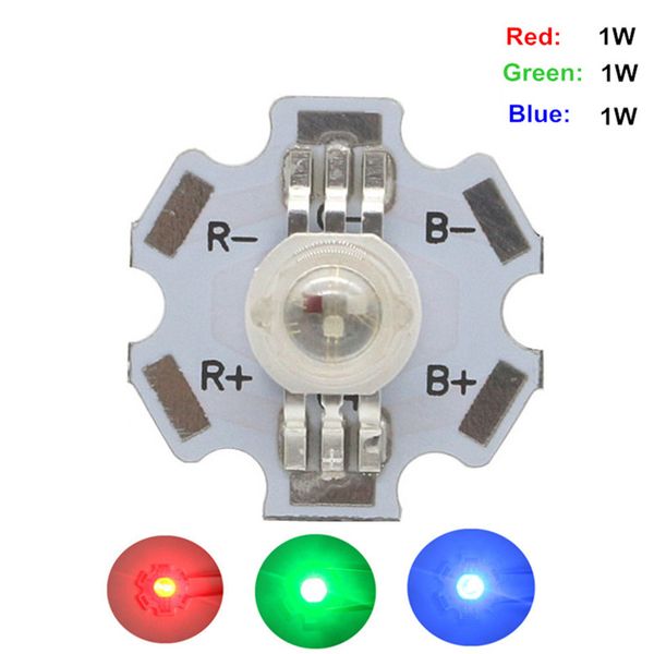 1W 3W LED Chip Beads Full High Power 3.2V-3.6V For LED Flashlight Lamp Bead White RGB Red UV Blue With 20mm PCB PCB LED Beads