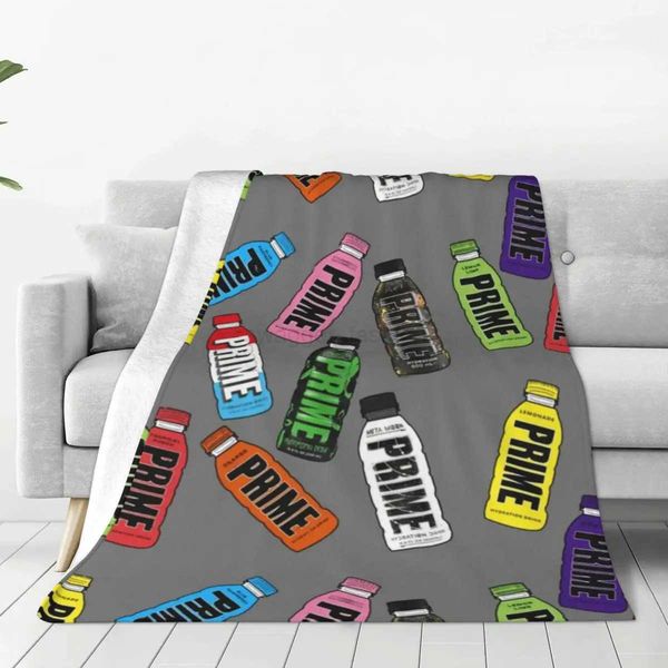 Super Soft Blankets Travel P-Prime Sports Drink Throw Blanket Hydration Bottle Flannel Bedspread Couch Bed Sofa Bed CoverB270712