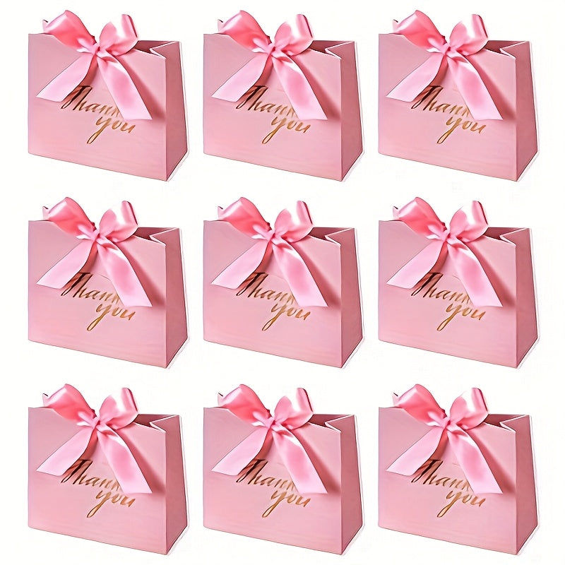 TEMU 24 Pack Small Thank You Gift Bags, Party Favor Bags Treat Boxes With Ribbon, Mini Gift Bags Bulk For Wedding Birthday, Business Supplies