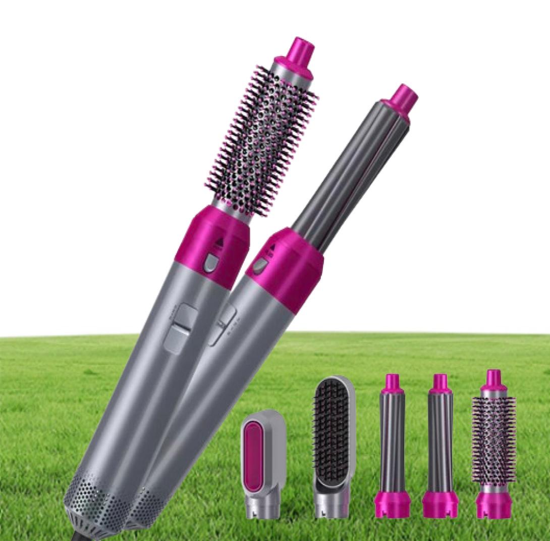 2021 sell Hair Dryer Brush 5 In 1 Hair Curler Roller Curling Wand Hair curler Comb Kit Rotating Air Curling Iron Styler3202863