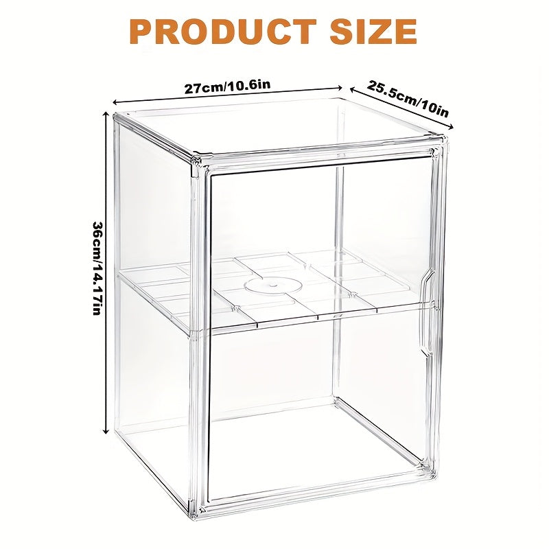 TEMU With-without Partition 1pc Handheld Storage Box Display Box, Doll Storage Cabinet, Doll Acrylic Display Box, Transparent Storage Box, Suitable