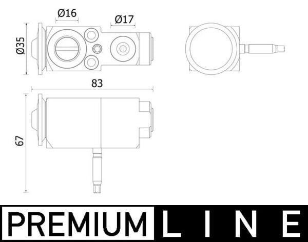 Expansion Valve, air conditioning MAHLE ORIGINAL AVE 140 000P