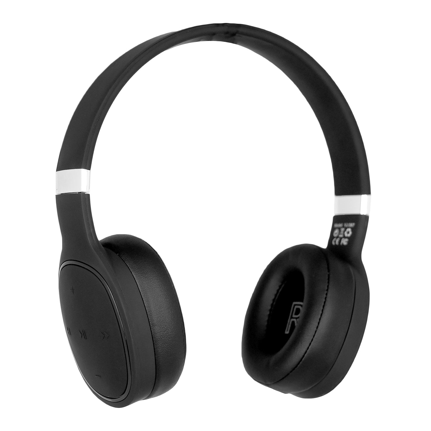 Wireless Over-Ear Headphones with Deep Bass & Microphone - Black