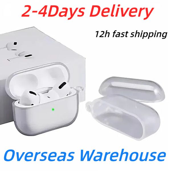 For Apple Airpods Pro 2 4 Generation airpod 4 pro s Headphone Accessories Solid TPU Silicone Protective Earphone Cover Wireless Charging Cov