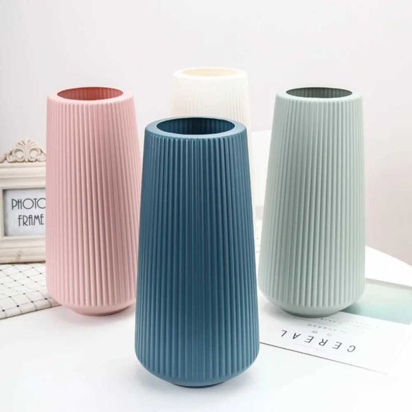 Nordic Creative Vase Large Minimalist He Decor Flower Vases for Plastic Vase Flower Arrangement Container Flower DecorationT250117