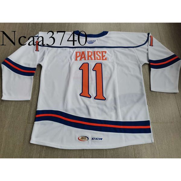 N374 Hockey jerseys Physical photos New York Fisherman Zach Parise Men Youth Women High School Size S-6XL or any name and number jersey